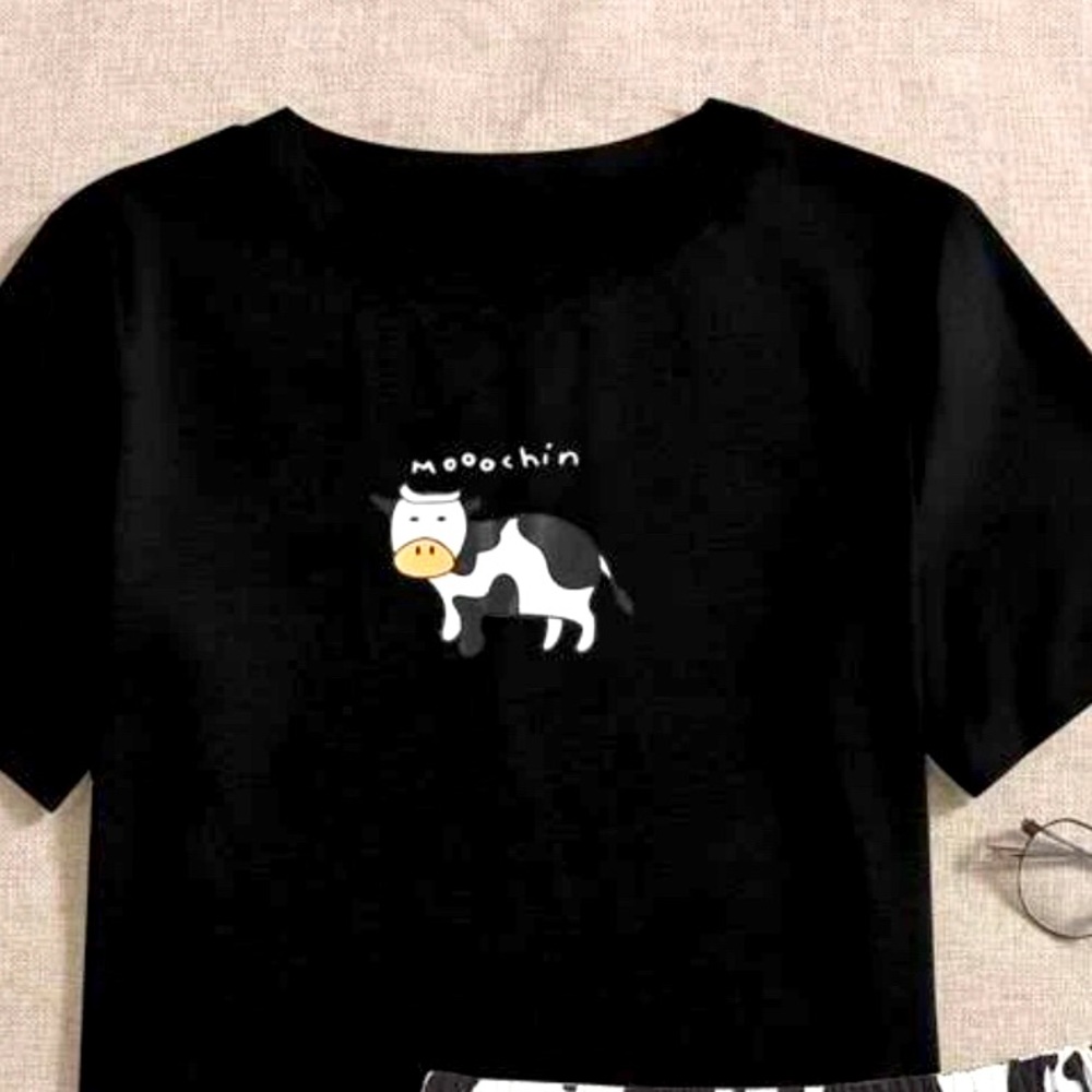 Cow Night Top, SHEIN